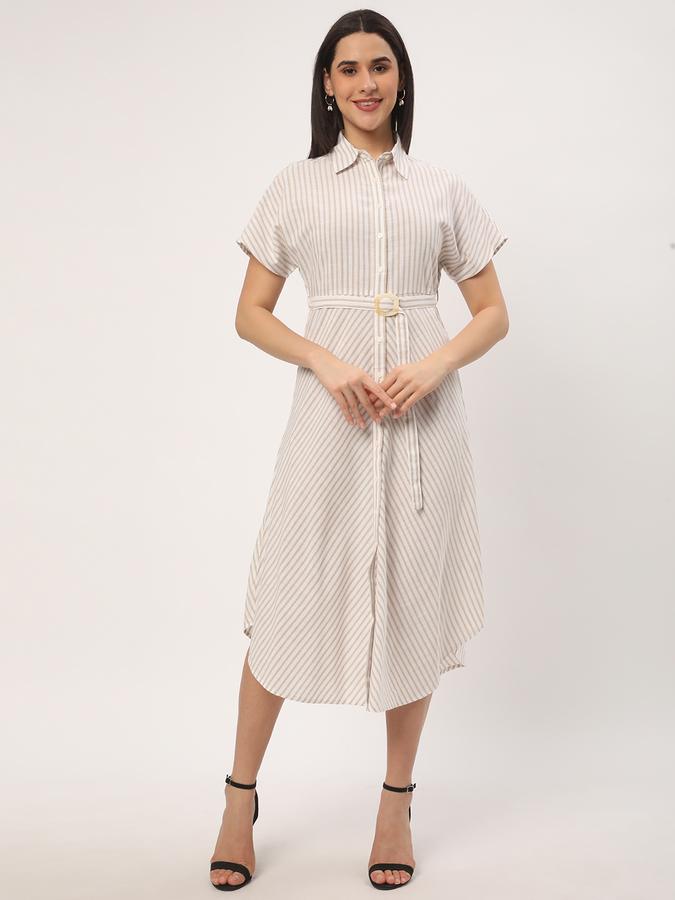 Women Striped A-Line Dress