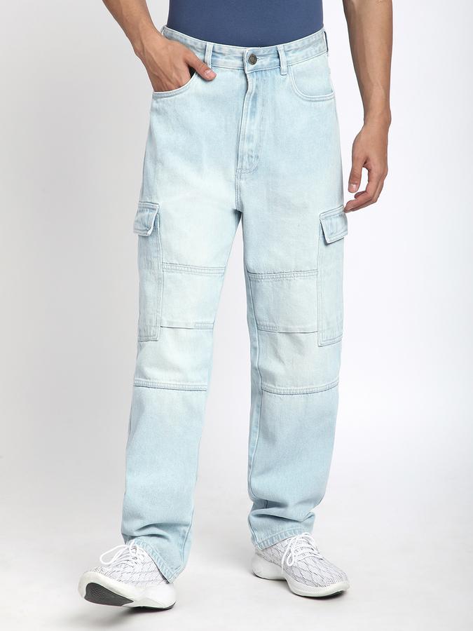 Men Denim Loose Fit Mid Rise Distressed Jeans