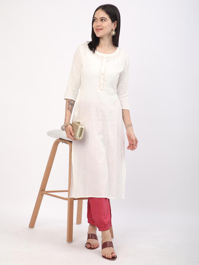 Women Cotton Harem Drawstring Solid Trousers