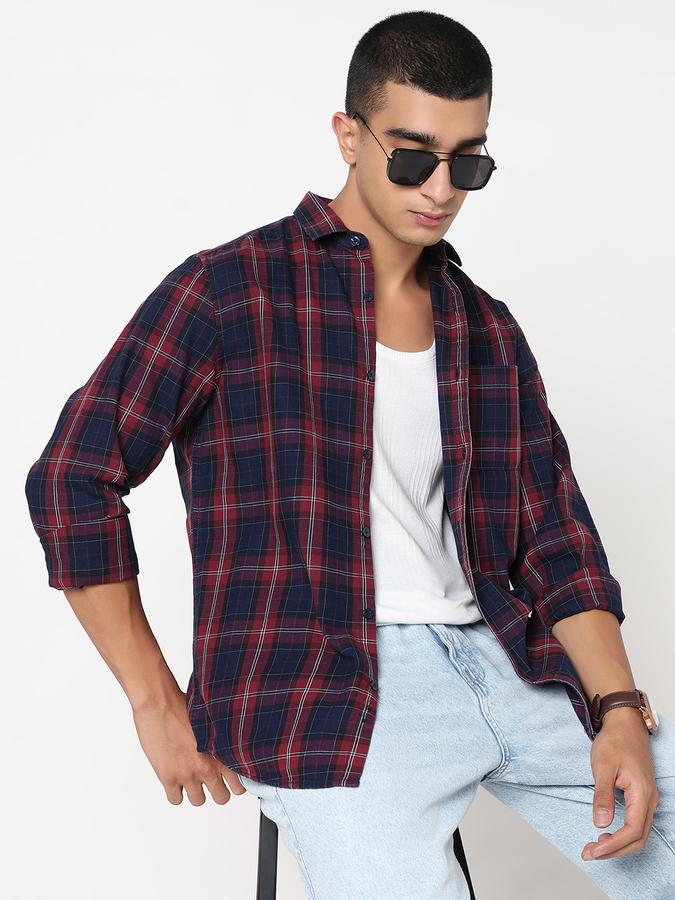 R&B Men's Red Checked Shirt