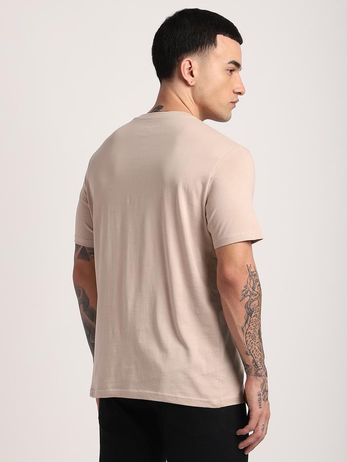 Men Cotton Regular Fit Crew Neck Graphic T-shirt