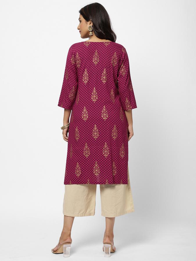 R&B Wine Women Kurtas image number 2