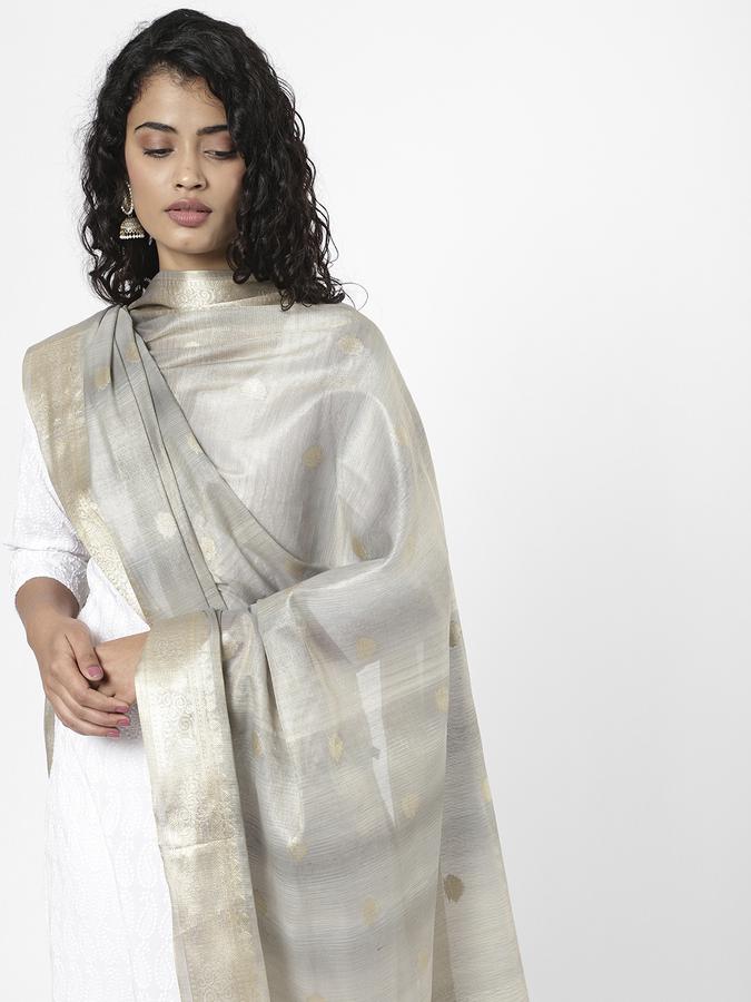R&B Grey Women Dupattas image number 0