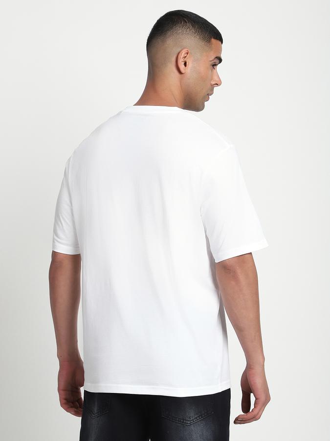 Men Cotton Relaxed Fit Crew Neck Graphic T-shirt