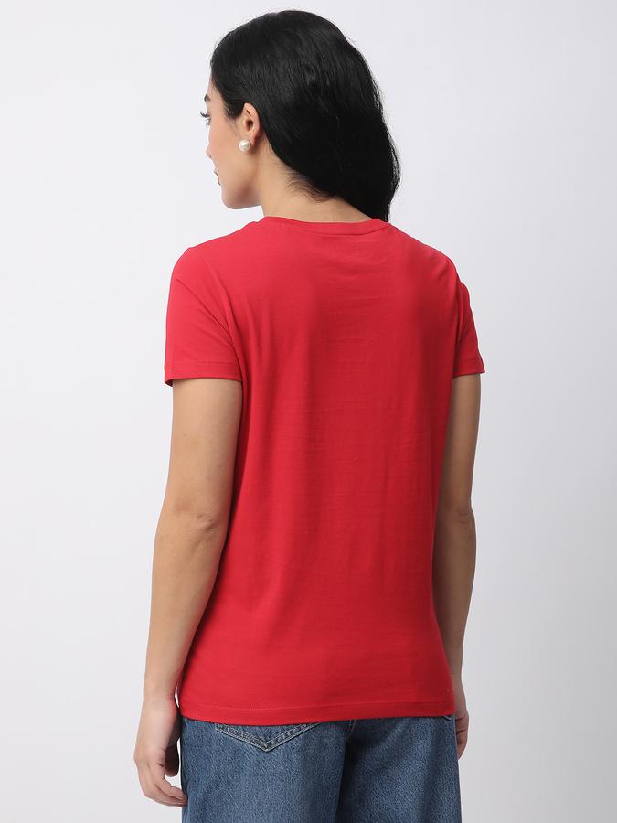 Women Cotton Relaxed Fit Crew Neck Graphic T-shirt