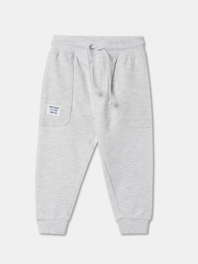 Boys Typographic Print Joggers with Drawstring Waist image number 0