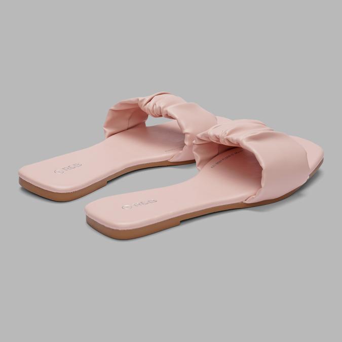 R&B Women's Pink Open Toe Flats image number 2