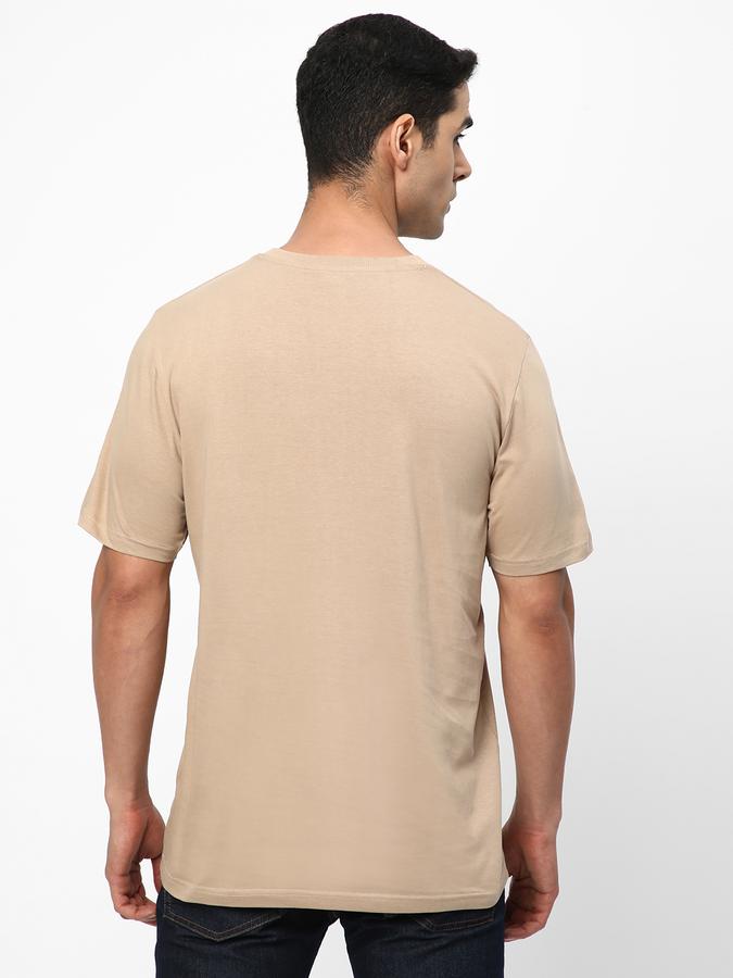 Men Cotton Regular Fit Crew Neck Solid T-shirt