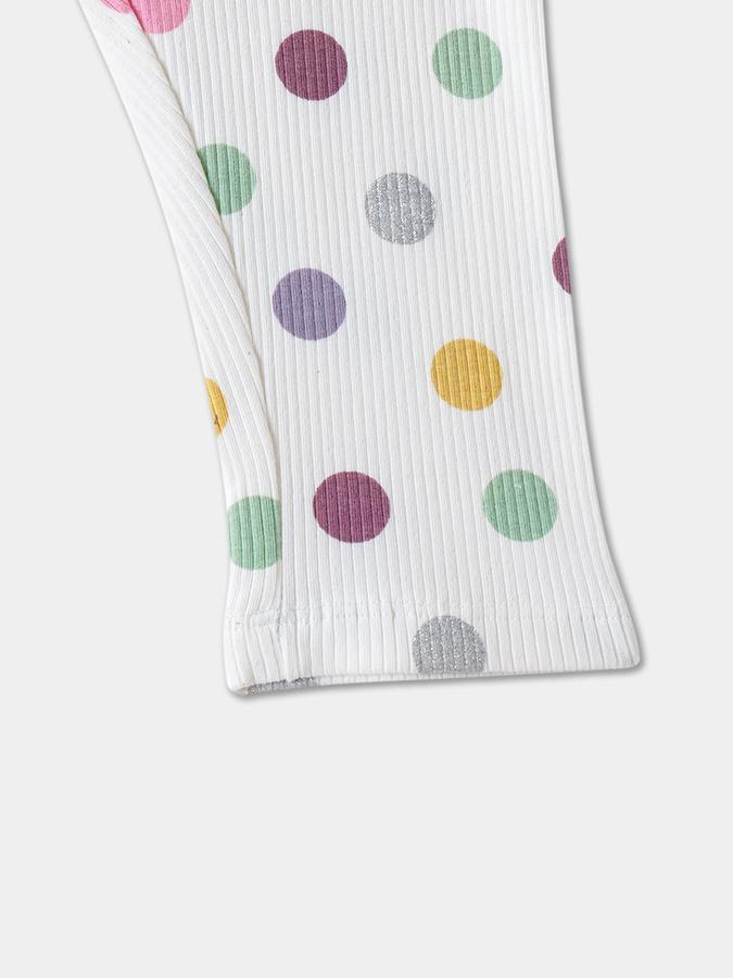 R&B Girls' White Printed Leggings