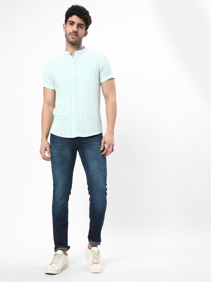 Men Denim Skinny Fit Mid Rise Faded Jeans