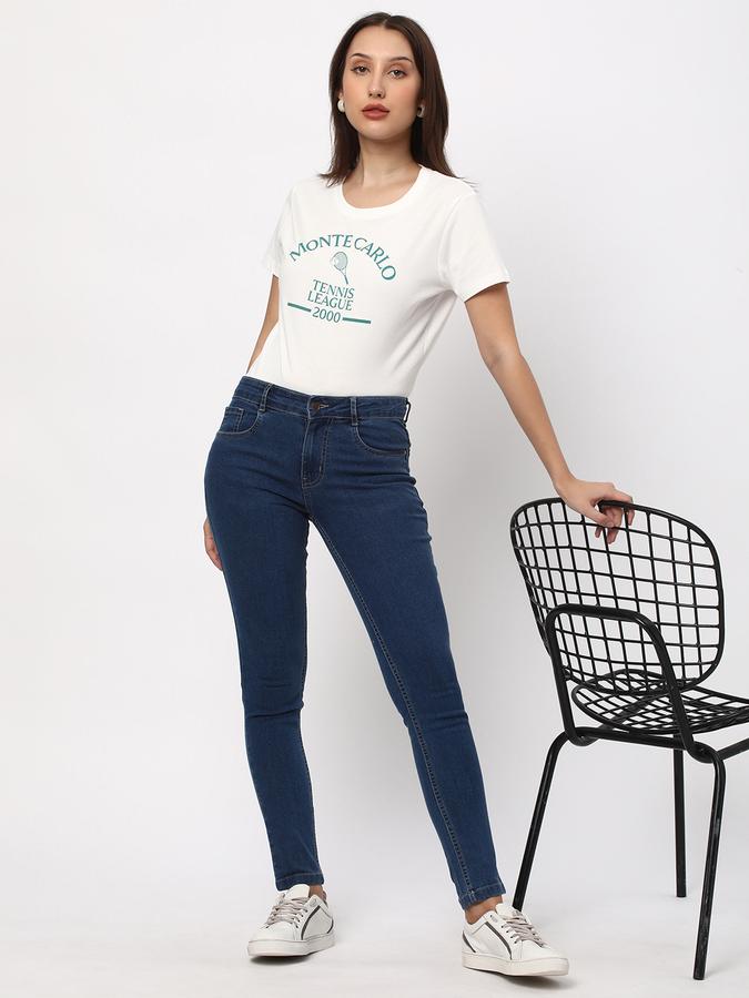 Women Cotton Regular Fit Round Neck Graphic T-shirt