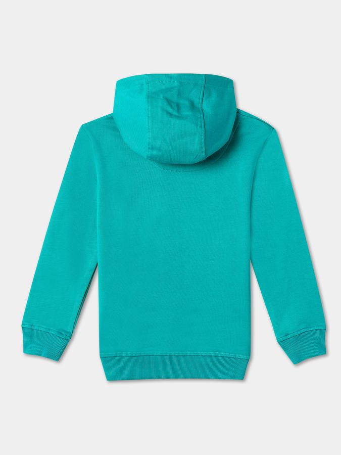 R&B Boys' Green Printed Sweatshirt