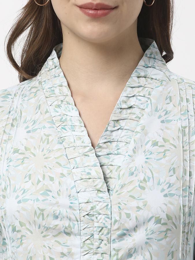 Women Printed V-Neck Kurtas image number 3