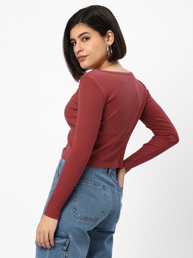 Women Ribbed Slim Fit Shirt image number 2