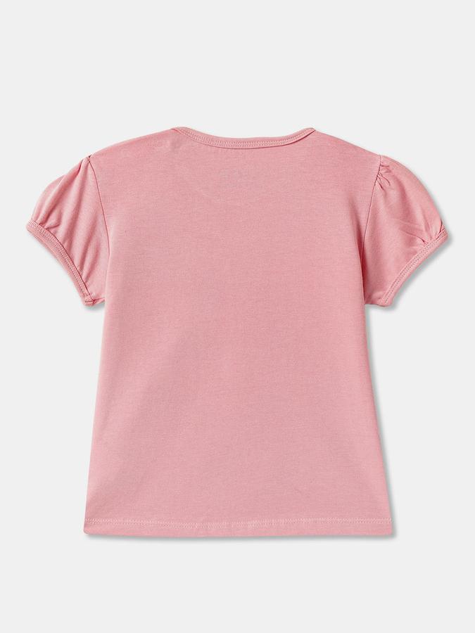 Baby Girls Graphic Print Pure Cotton Regular T Shirt image number 1