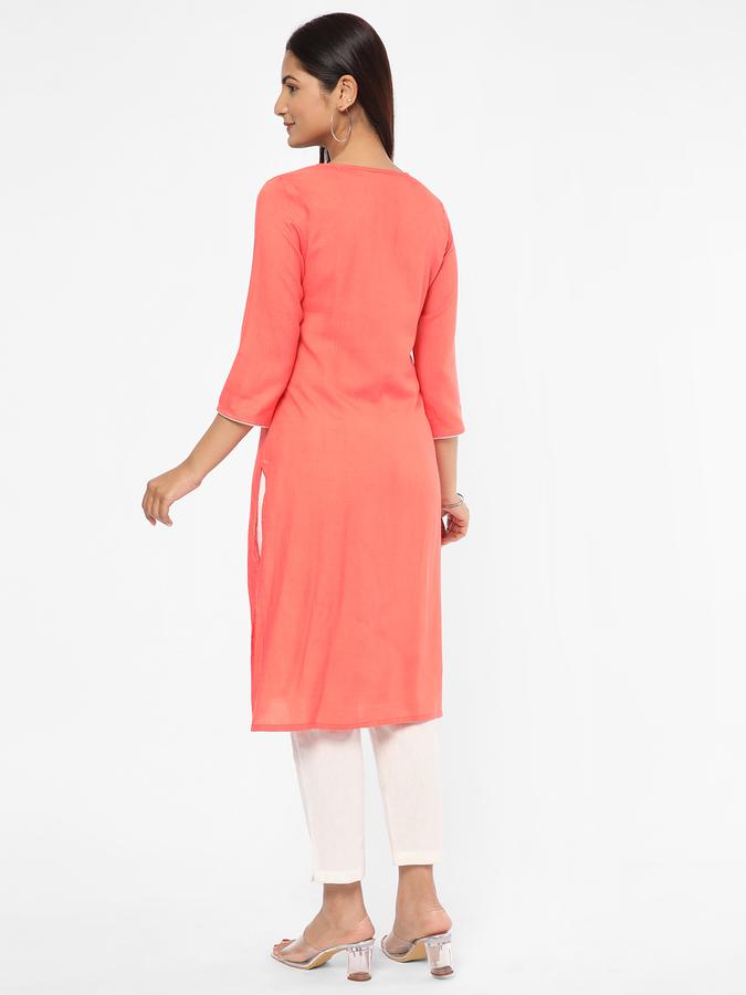 R&B Women Peach Kurta image number 2