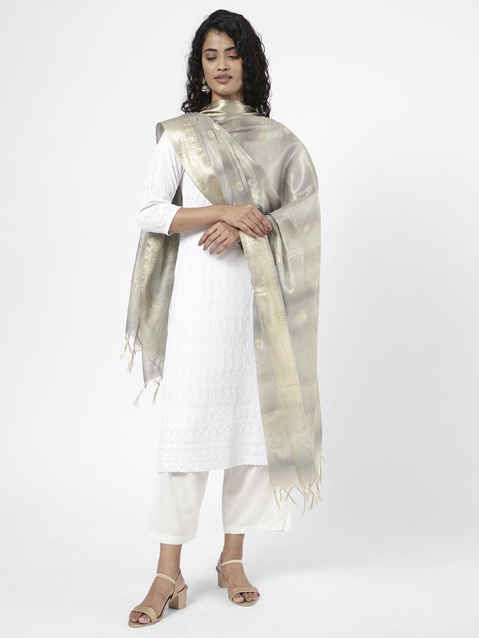 R&B Grey Women Dupattas image number 1