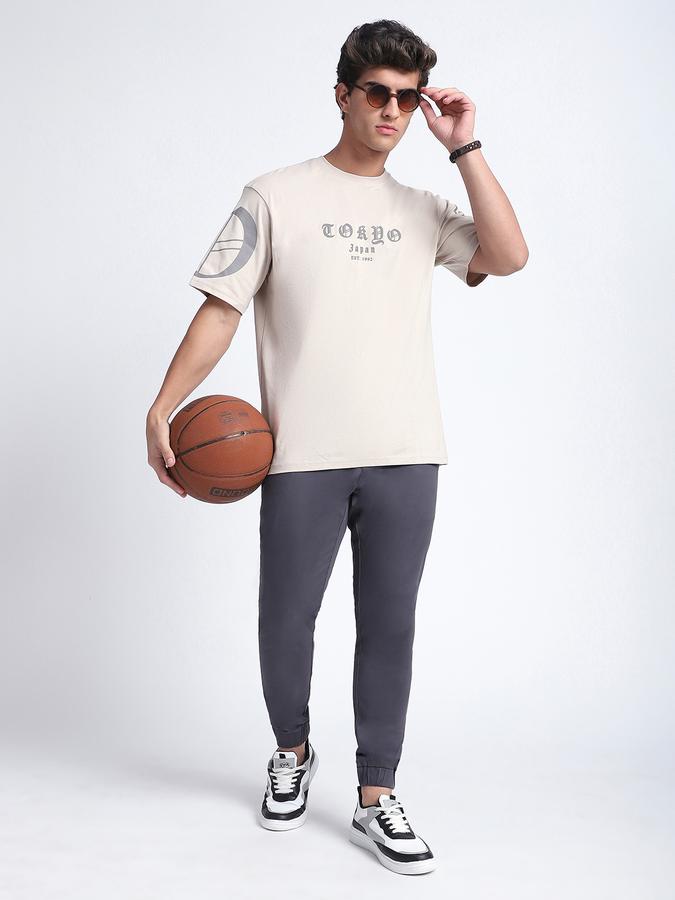 Men Cotton Regular Fit Crew Neck Graphic T-shirt