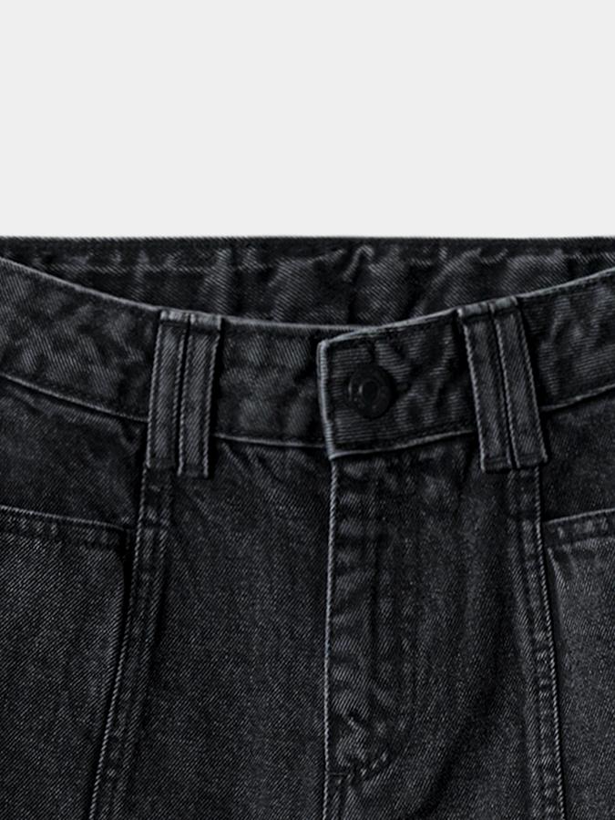 Girls Cotton Straight Fit Mid Rise Clean Hem Jeans