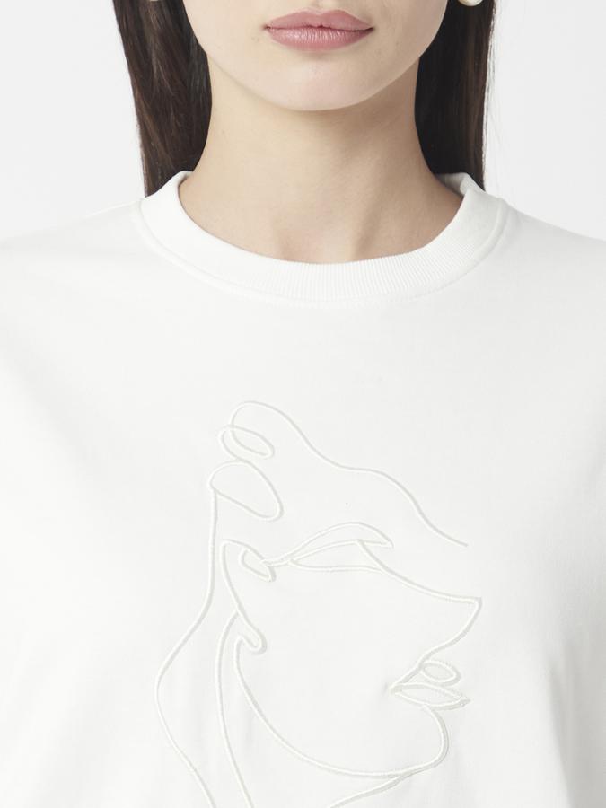 Full Sleeve Solid Women Sweatshirt image number 3
