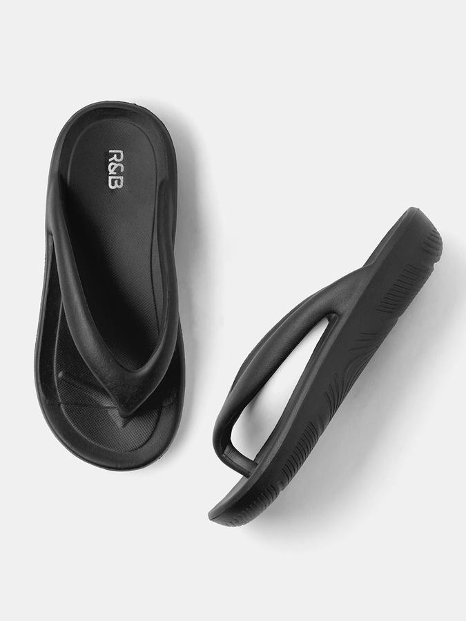 R&B Women Black Flip Flops