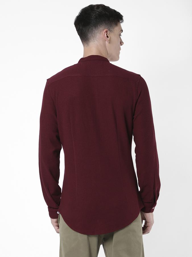 R&B Men Maroon Casual Shirts image number 2