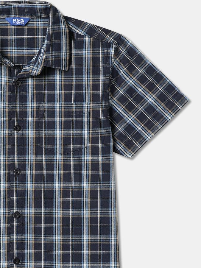 Boys Regular Fit Short Sleeve Button-Down Collar Shirt