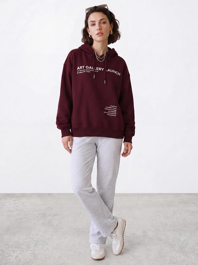 R&B Women Ecru Melange Solid Mid Rise Regular Fit Track Pant