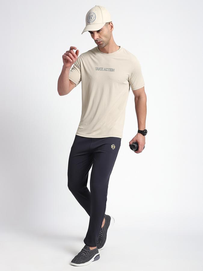 R&B Men's Beige Printed T-Shirt