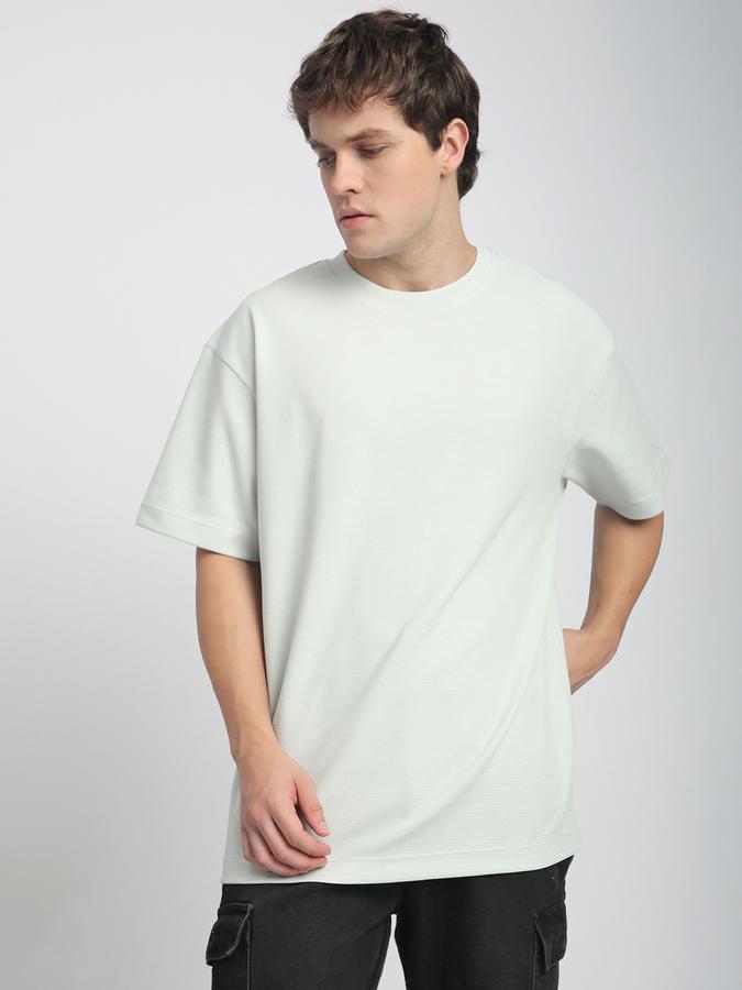 Men Polycotton Loose Fit Crew Neck Solid T-shirt