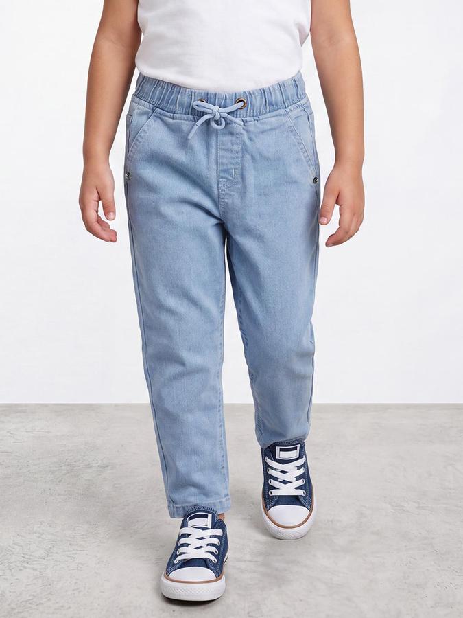 R&B Boys Blue Pure Cotton Regular Fit Mid Rise Jeans