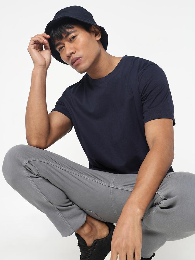 Solid Men Round Neck T-Shirt