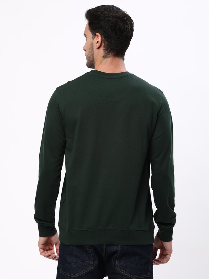 Men Regular Fit Typographic Print Round-Neck Sweatshirt image number 2