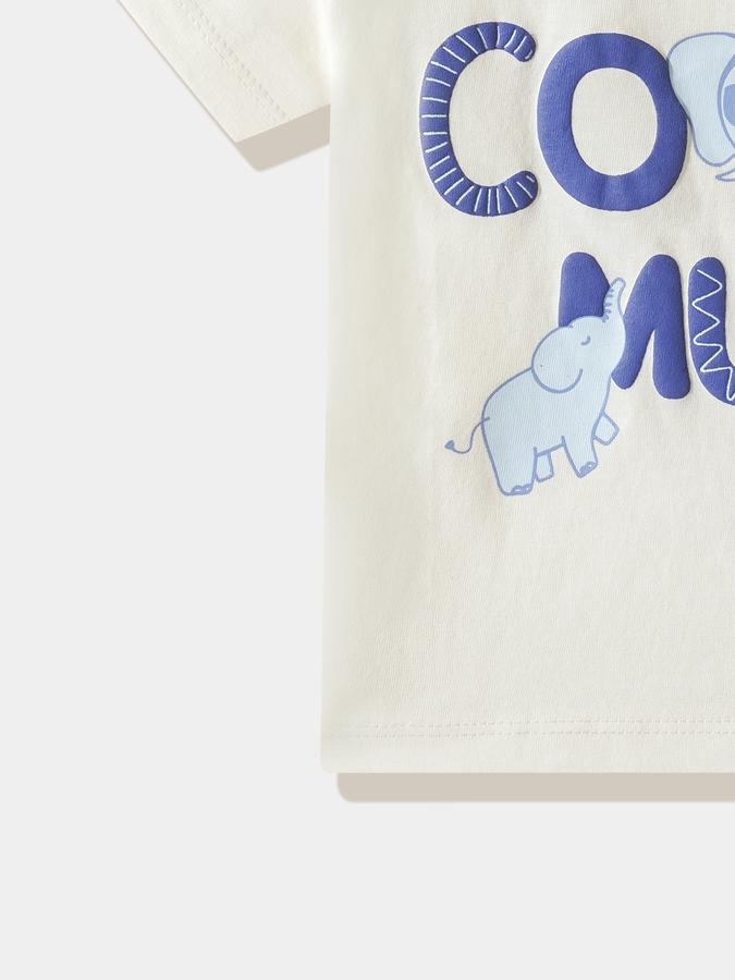 Boys Cotton Regular Fit Crew Neck Graphic T-shirt