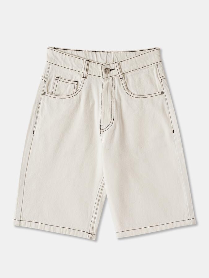 Boys Cotton Regular Fit Mid Waist Clean Hem Shorts