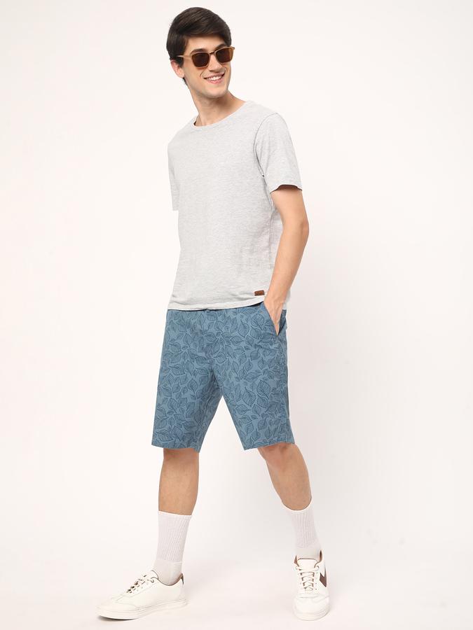 Boys Cotton Regular Fit Button Closure Clean Hem Shorts