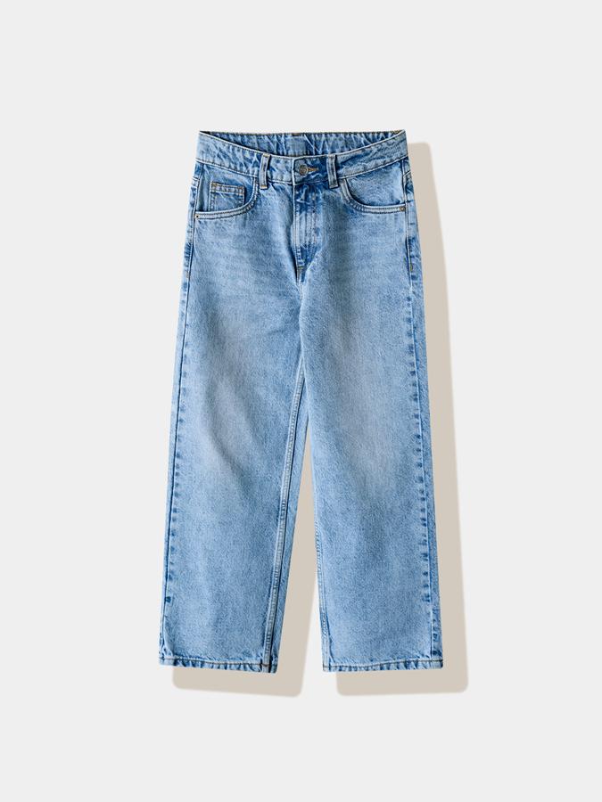 Girls Cotton Straight Fit Mid Rise Plain Jeans