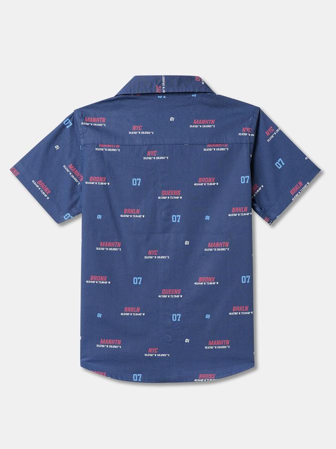 Boys Regular Fit Short Sleeve Button-Down Collar Shirt