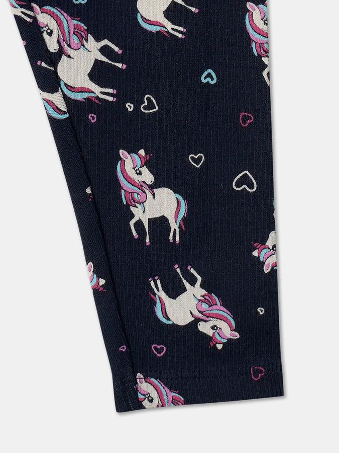 Girls Unicorn Print Leggings image number 2