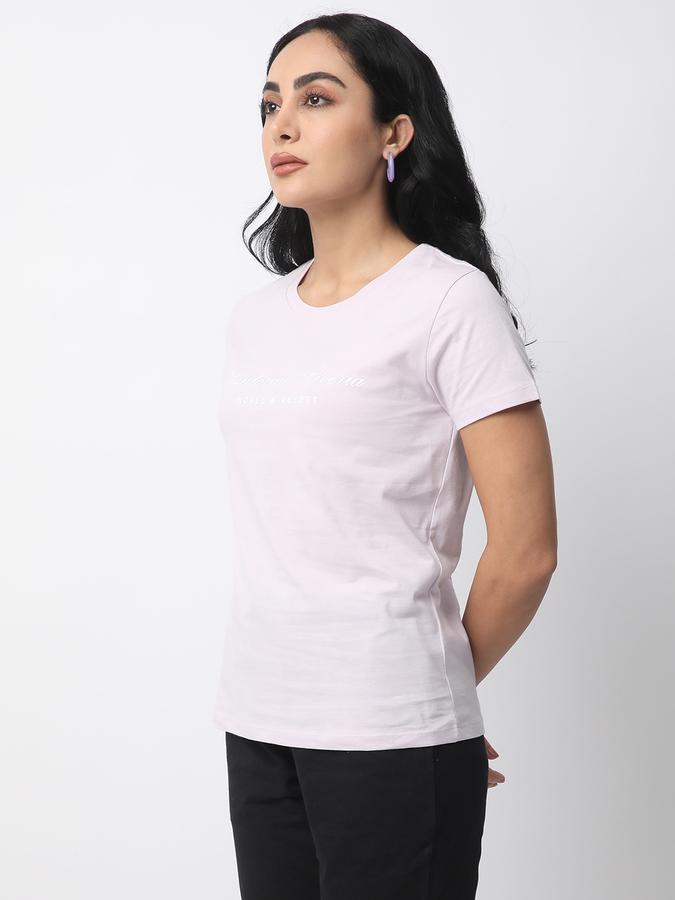 R&B Women Lavender Fog Solid Cropped Ribbed Top