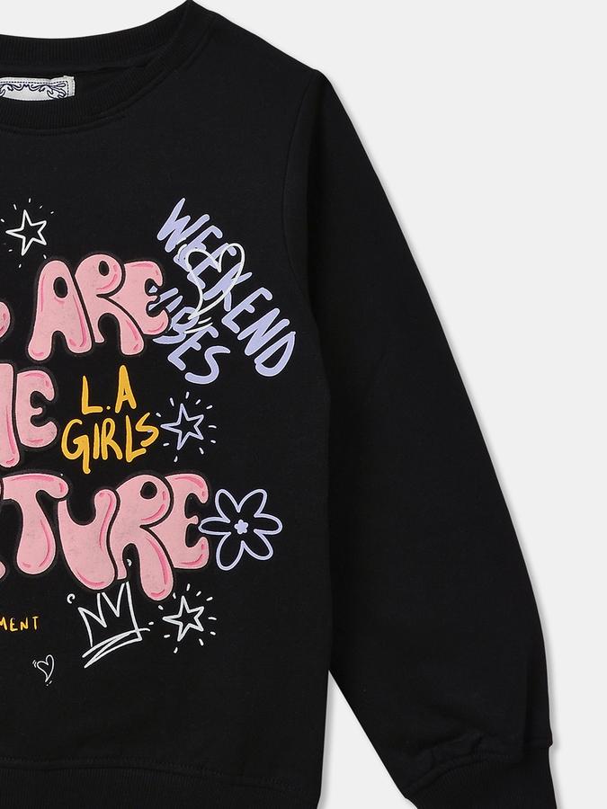 Full Sleeve Graphic Print Girls Sweatshirt image number 2