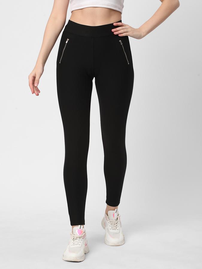 R&B Women Sports Leggings with Zipper Pockets