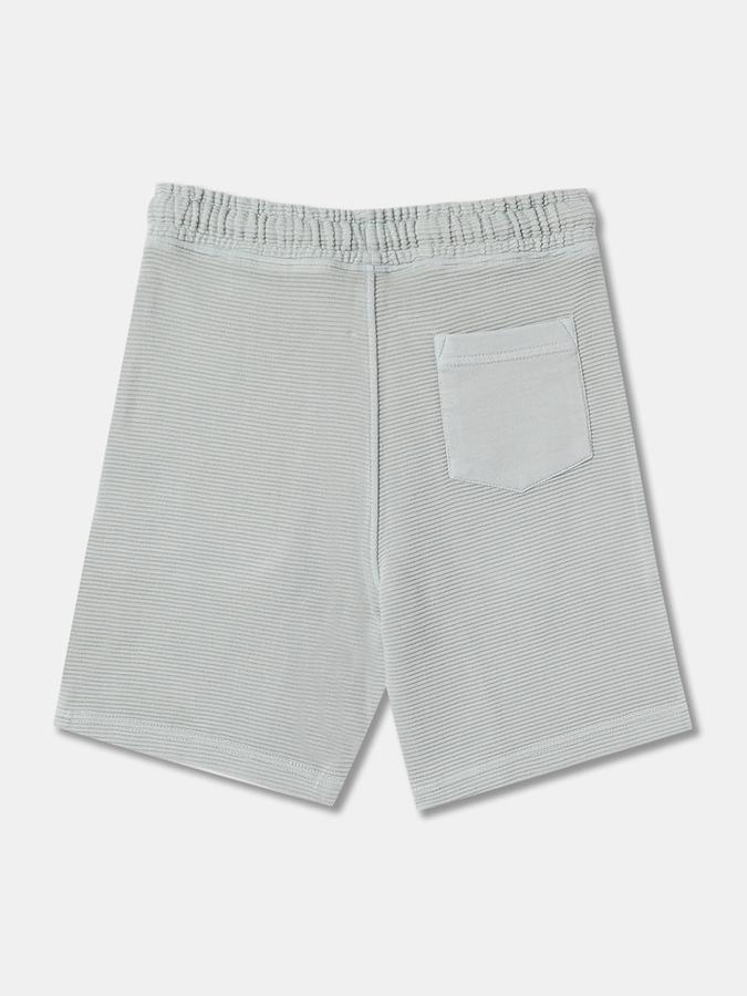Boys Cotton Relaxed Fit Drawstring Waist Clean Hem Shorts