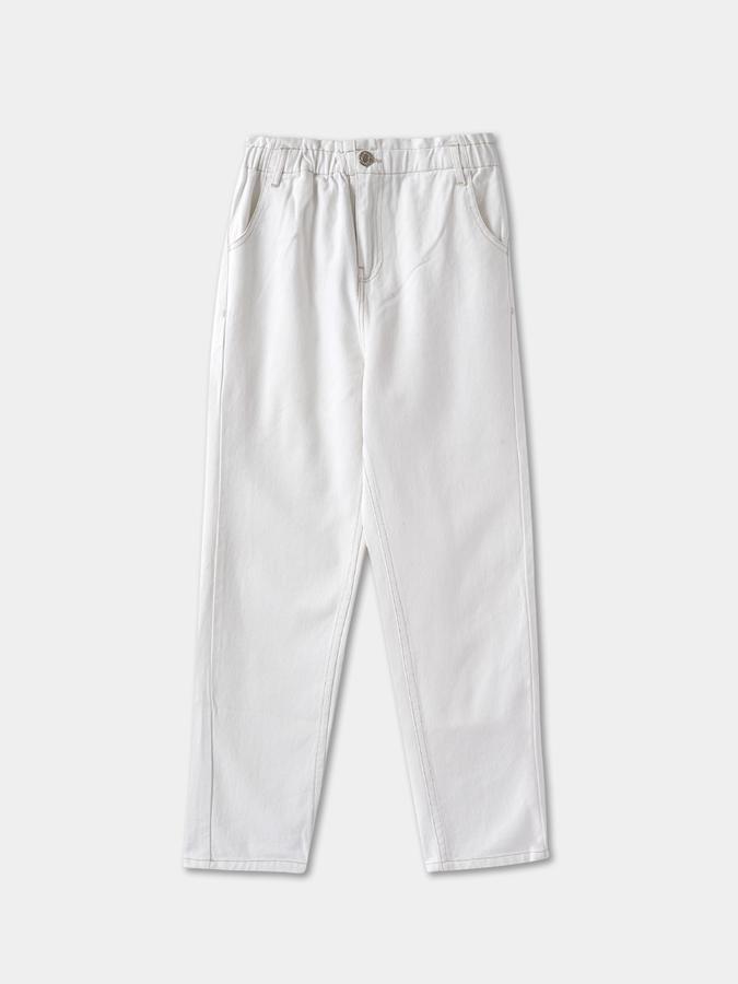 Boys Regular Fit Solid Elastic Waist Trouser