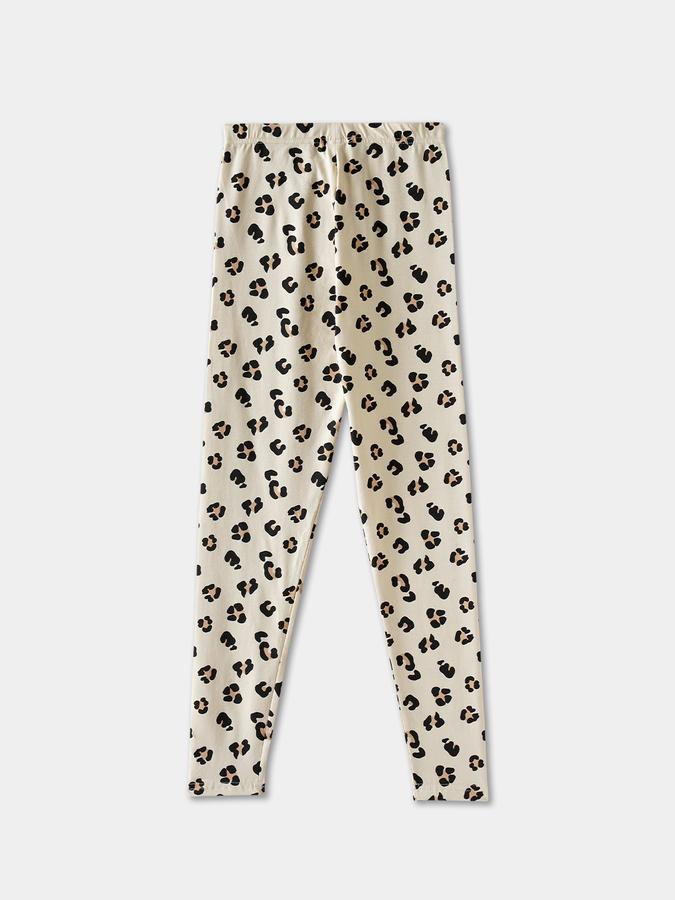 Girls Cotton Skinny Fit Elastic Waist Printed Leggings