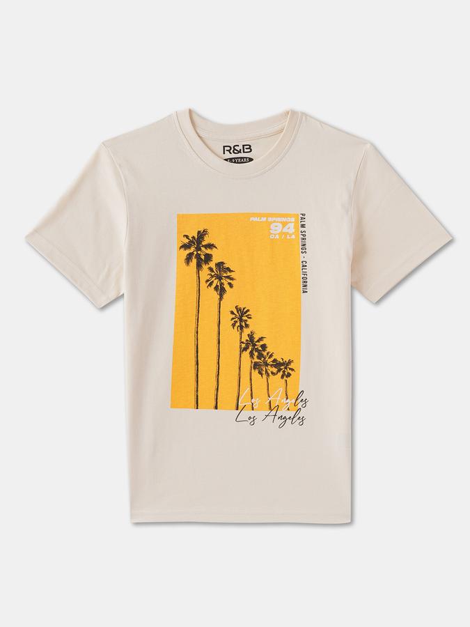 Boys Printed Pure Cotton Oversized T Shirt 