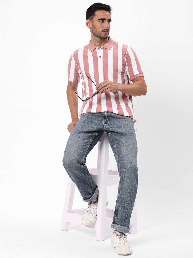 R&B Men's Yarn Dyed Striper Polo image number 1