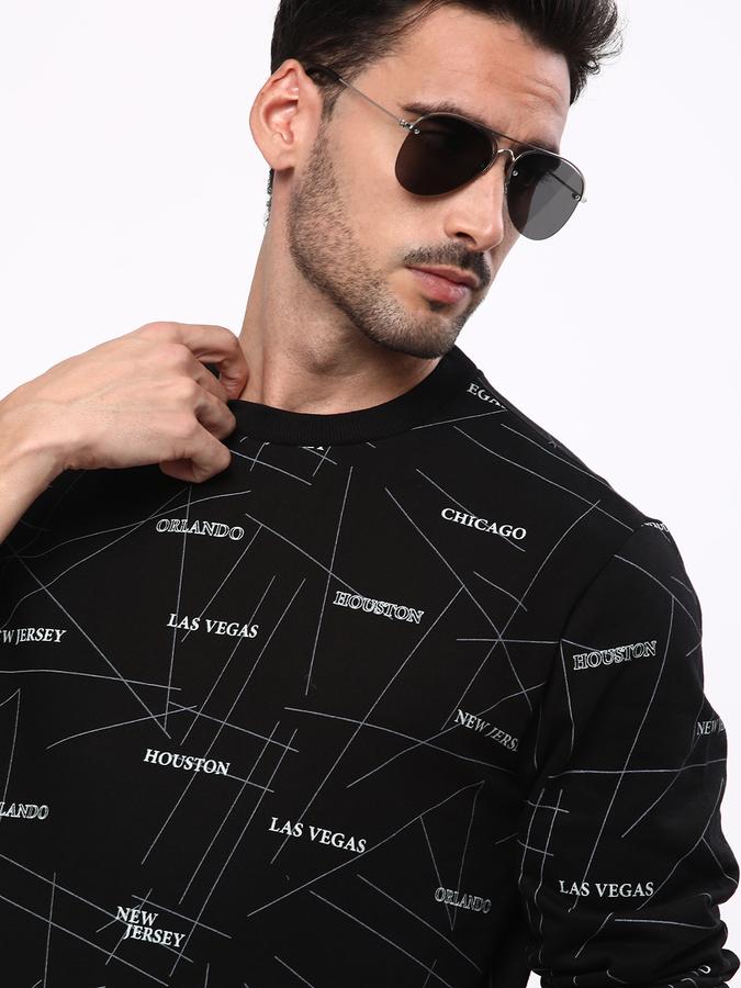 R&B Men Black Sweatshirts & Hoodies