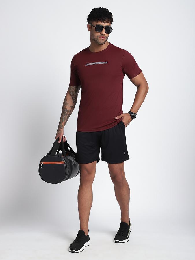 R&B Men's Plum Printed T-Shirt