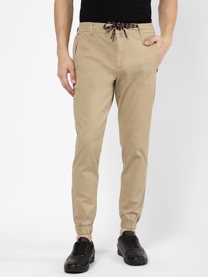 R&B Men Khaki Casual Trousers image number 0